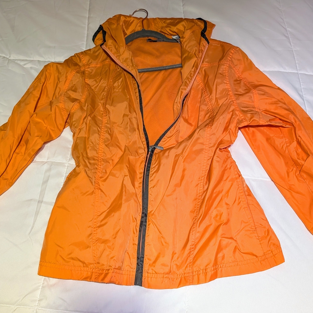 Fila Orange Utility Jacket Lightweight Water-Resistant